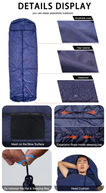 Customized Cooler Air Fan Electric Sleeping Bag - Image 4