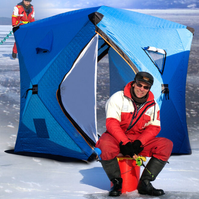 Winter ice fishing tent