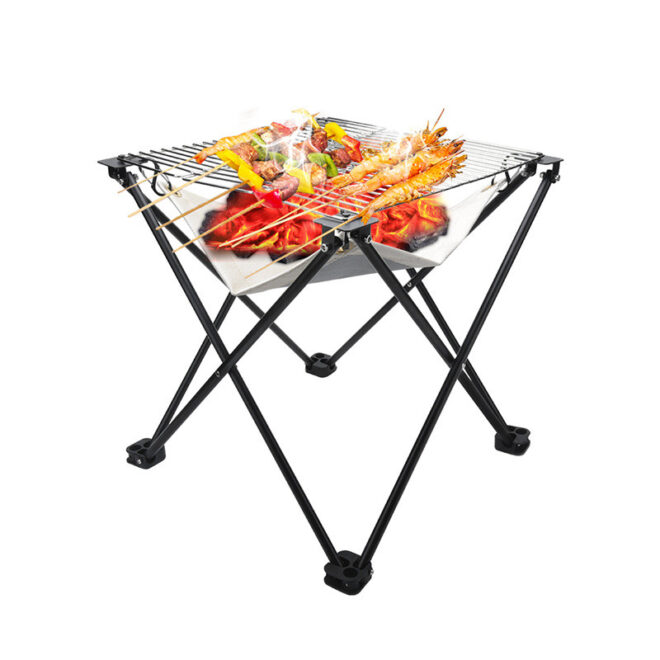 Portable folding outdoor grill