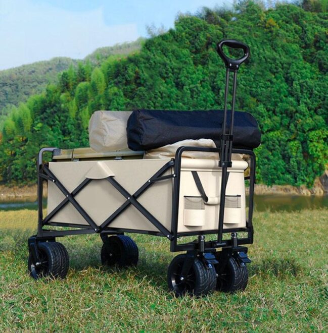 Collapsible outdoor camping cart