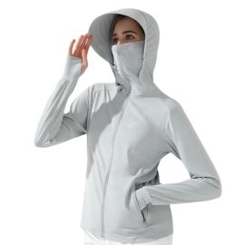 New Design Women Outdoor Anti Uv Quick-dry Thin Sun Protection Clothing With Hooded Upf 50+ Ice Cold Anti-uv Sunscreen Clothing