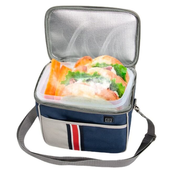 Portable Food Warmer Oven for Car Lunch Box 12V Heated Lunch Bag for Outdoor Camping Personal Food Heater - Image 2