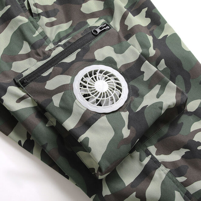 Custom Logo Work Trousers with Fan Cooling Technology - Multi Pockets and Comfortable for Outdoor Summer - Image 3