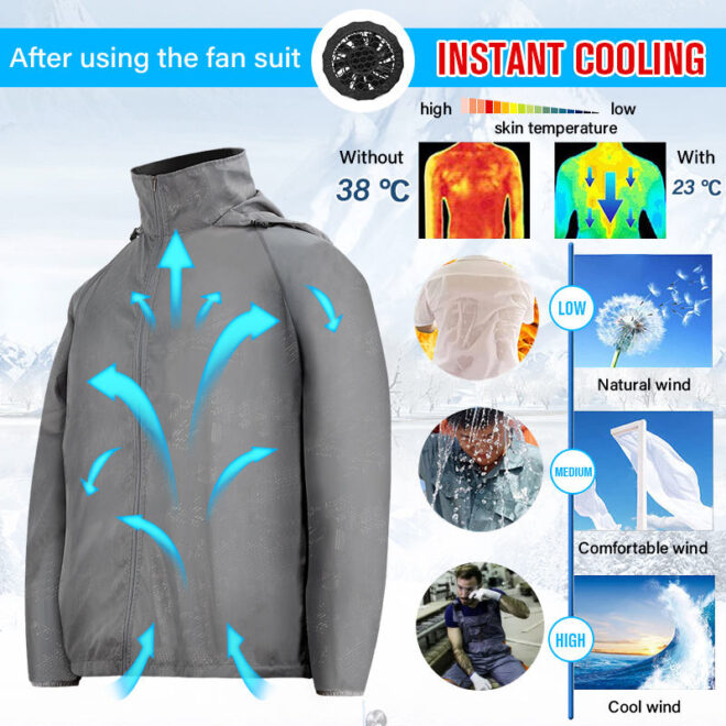 Sun Protection Cooling Vest Fan Jacket with 4 Fans for UV Protection - Image 4