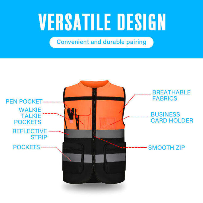 Two color High quality evaporative body outdoor work battery powered hi-vis cooling gel reflective safety vest for men - Image 5