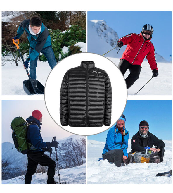 Rechargeable Battery Heated Jacket Winter Infrared Carbon Fiber Polyester/Canvas with Cotton Filling - Image 7