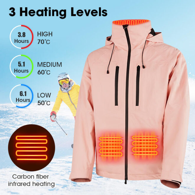 Oversize Cotton Quilted Heated Jacket for Women with Windproof and Breathable Design - Image 7