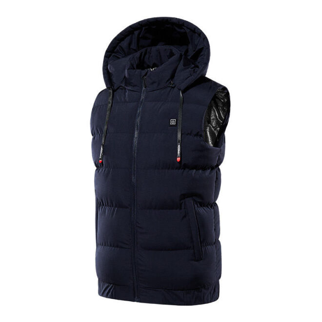 Winter new thermostatic intelligent heating vest 9 zones heating hooded vest heating jacket thermal vest for wholesale - Image 7