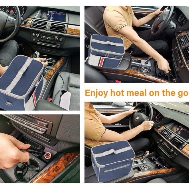 Portable Food Warmer Oven for Car Lunch Box 12V Heated Lunch Bag for Outdoor Camping Personal Food Heater - Image 7