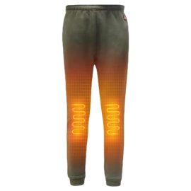 Customized Green Thermal Underwear Long and Casual Sports Pants with 3 Heating Zones for Winter Warmth