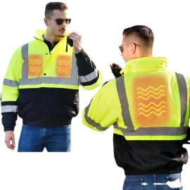 Customized Reflective Safety Heated Jacket Waterproof and Durable Workwear with Reactive Heating Technology for Men