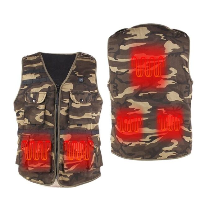 New Outdoor clothing Jacket Heated Vest with USB Rechargeable Battery Heating Jacket for Winter Hunting and Work