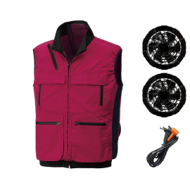 Construction Worker’s Cooling Vest with UV Protection and Built-in Fans Summer Outdoor Jacket For Wholesale