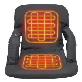 6 Reclining Positions Foldable Heated Outdoor Sport Stadium Chair for Cold winter Camping Use