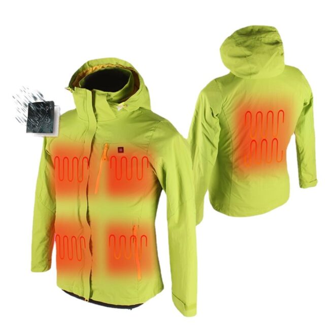 USB Rechargeable Heated Fleece Jacket with Custom Logo Cotton Filling and Nylon Lining Jacket heated for men - Image 2