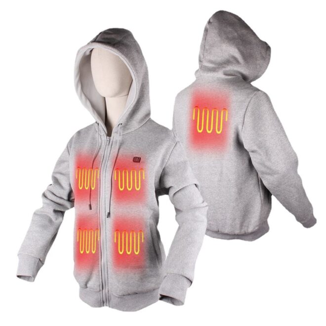 New Outdoor Winter Customized Battery Hoodies with Oversized Puff Design Heating Soft shell Heated Hoodie For Sports - Image 2