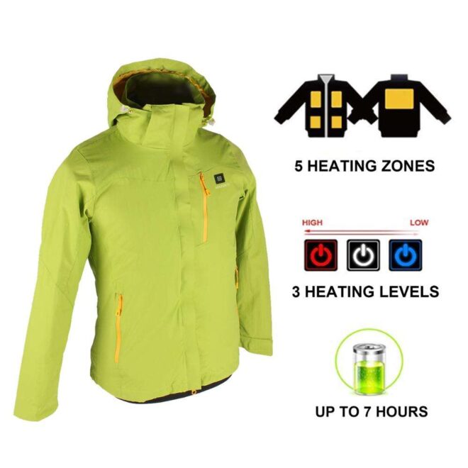 USB Rechargeable Heated Fleece Jacket with Custom Logo Cotton Filling and Nylon Lining Jacket heated for men - Image 3