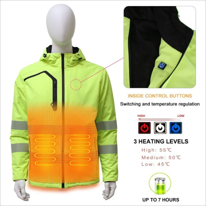 New Adventure Touring Jacket Heated Motorcycle Jacket Waterproof Reflective Work Jacket for outdoor winter - Image 3