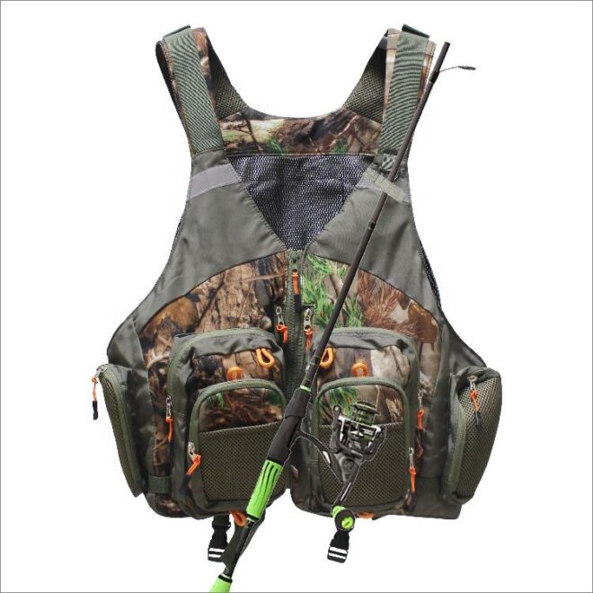 New Adjustable and Packable with Unisex Design Durable Polyester Heated Vest for Fishing - Image 4