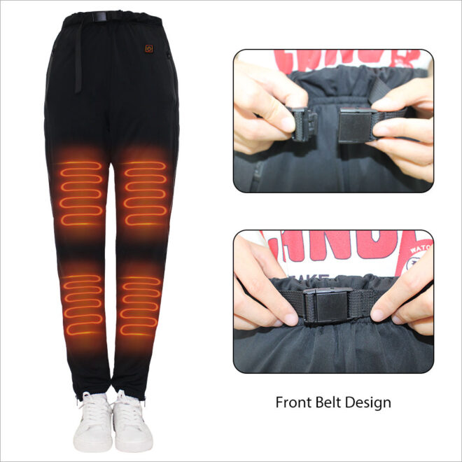 New Sports Mid-Waist Casual Sports Windproof Black Rapid USB Heated Sweatpants for winter - Image 4