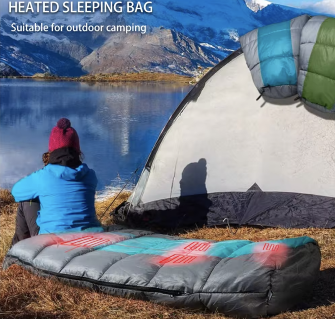 Outdoor Camping Sleeping Bag Portable Electric Heated Sleeping Bag for Outdoor Camping and Hiking - Image 5