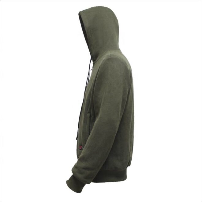 Rechargeable Battery Heated Hoodie for Fishing Fleece Jacket - Image 5