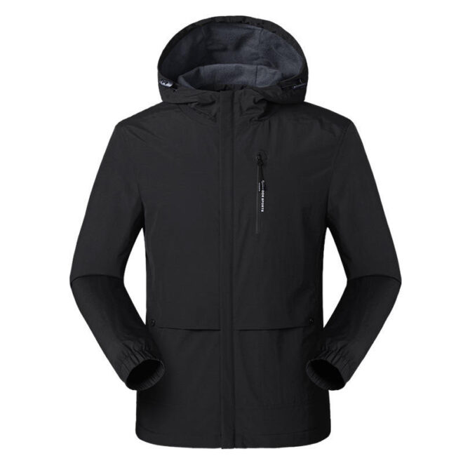 New Outdoor Hiking Jacket Breathable Windproof Rainproof Hooded Jacket for Men - Perfect for Outdoor Activities - Image 5