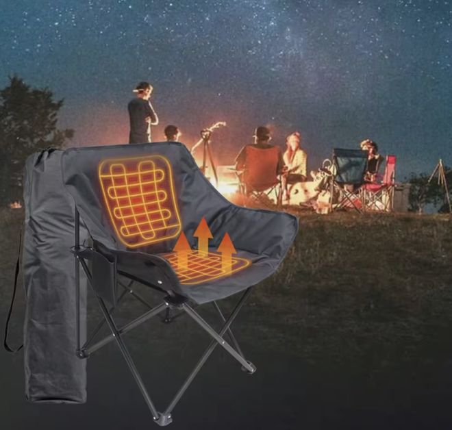 Comfortable Foldable Heated Camping Chair Hiking Seat Cushion With Heating for Travel Hunting Fishing & Hiking - Image 6