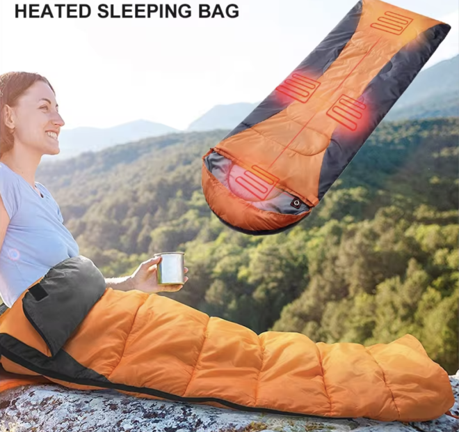 Outdoor Camping Sleeping Bag Portable Electric Heated Sleeping Bag for Outdoor Camping and Hiking - Image 6