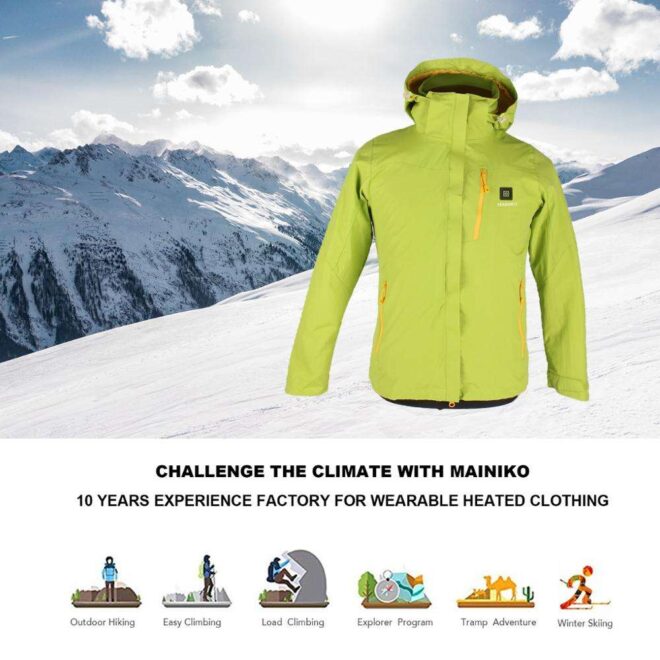 USB Rechargeable Heated Fleece Jacket with Custom Logo Cotton Filling and Nylon Lining Jacket heated for men - Image 6