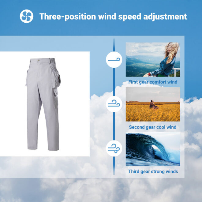 Men's Air-Conditioned Pants with Built-in Fans for Heatstroke Prevention and Cooling Vest Jacket fot wholesale - Image 6