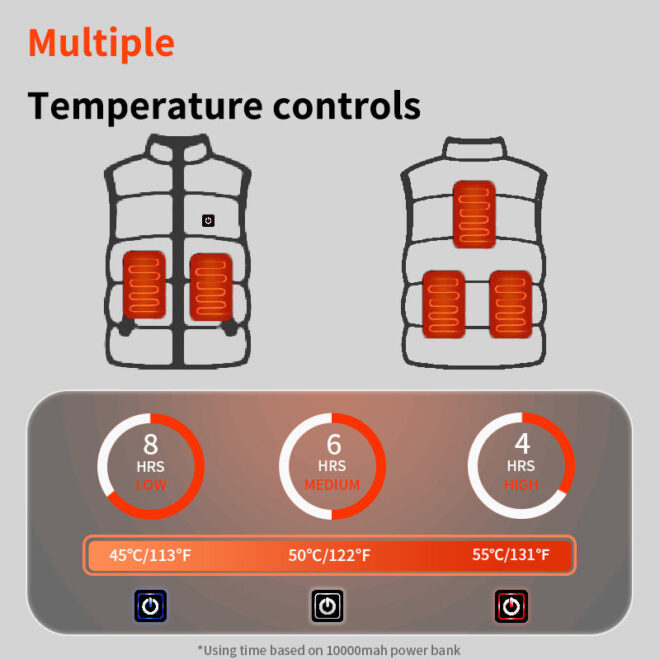 New Outdoor clothing Jacket Heated Vest with USB Rechargeable Battery Heating Jacket for Winter Hunting and Work - Image 7