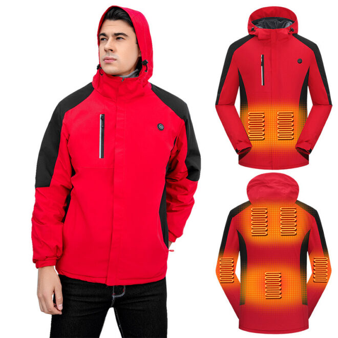 Winter outdoor windbreaker waterproof heated jacket - Image 4