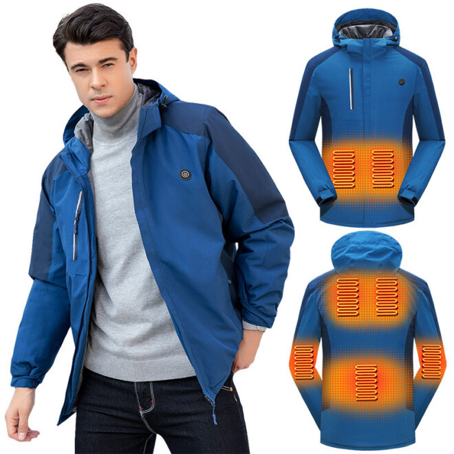 Winter outdoor windbreaker waterproof heated jacket - Image 3