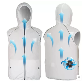 Portable Cooling Vest with Fan – Unisex Air-Conditioned Hooded Jacket for Summer Outdoor Work & Sports