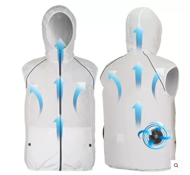 Portable Cooling Vest with Fan – Unisex Air-Conditioned Hooded Jacket for Summer Outdoor Work & Sports