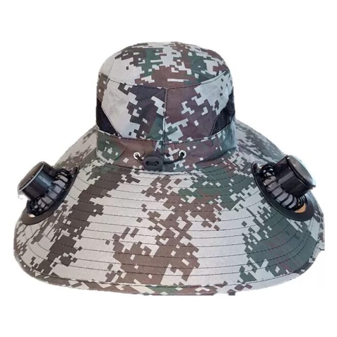 Solar-Powered Dual Fan Sun Hat – Wide Brim UV Protection Cooling Hat for Hiking, Fishing & Outdoor Activities - Image 6