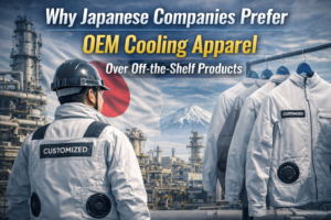 OEM cooling apparel customized for Japanese industrial and factory workers
