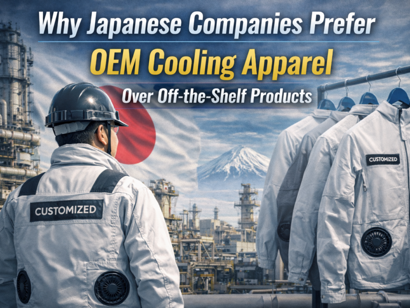 OEM cooling apparel customized for Japanese industrial and factory workers